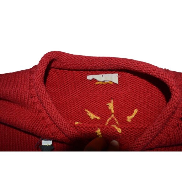 Vintage 90s Christmas Tree Holiday Knit Sweater Snowman Pin Womens Estimated M/L - Picture 6 of 9